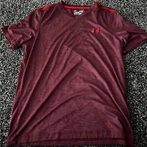 Under Armour Men's Burgundy Athletic Tee
